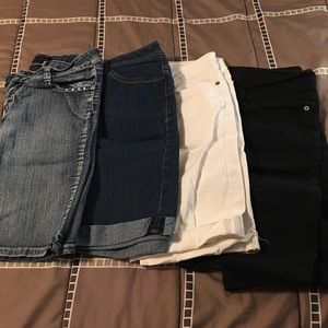 Sizes 4,6 and 9 junior shorts stretchy  shorts